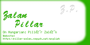 zalan pillar business card